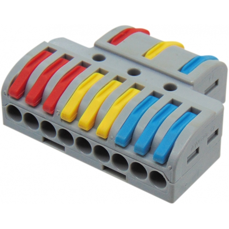 Κλεμα Διακλαδωσης Ταχειας Συνδεσης 3p 9p 4mm² Lt-933 Hnm Τεμάχια:20 02.017.0043