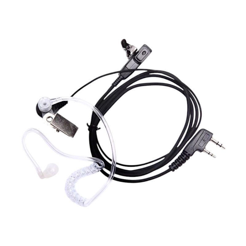 Μικροακουστικό Σιλικόνης Διάφανο Σπιράλ Ear Tube 2-Pin Kenwood