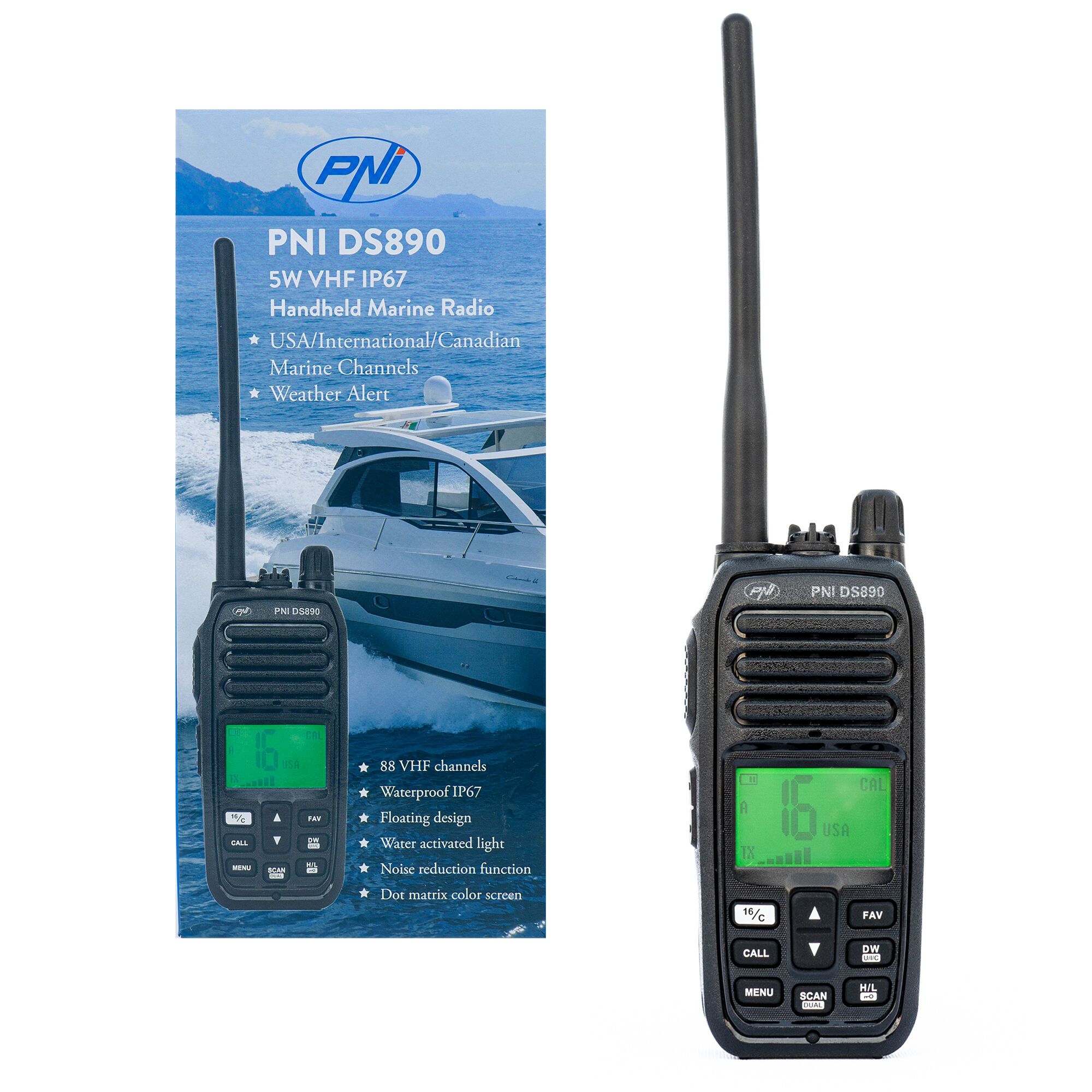 PNI DS890 Ασύρματος Πομποδέκτης VHF Marine 5W - Image 3
