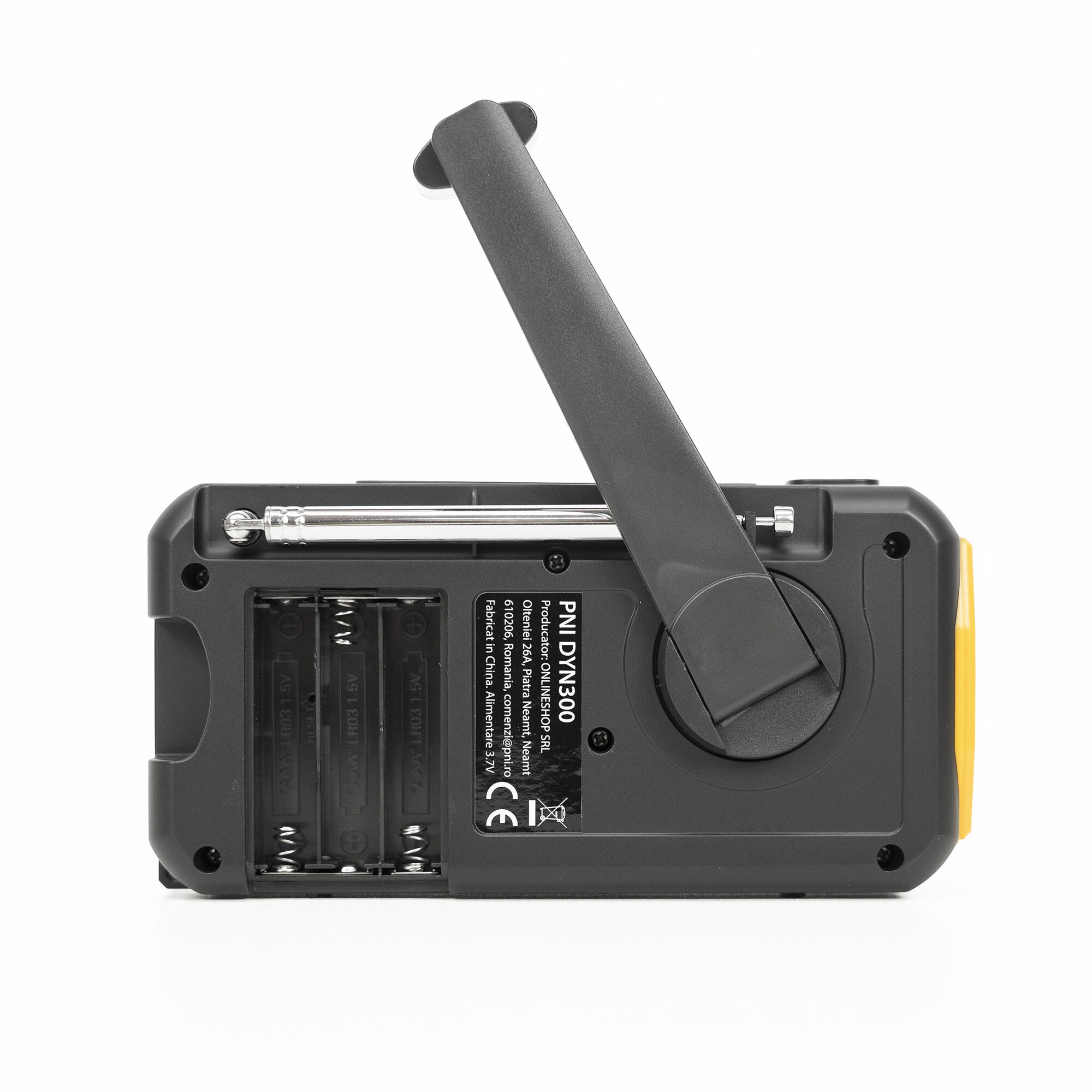 PNI DYN300 Ραδιόφωνο με Ηλιακή/Χειροκίνητη Φόρτιση, Φακό, Powerbank & SOS – Πορτοκαλί - Image 8