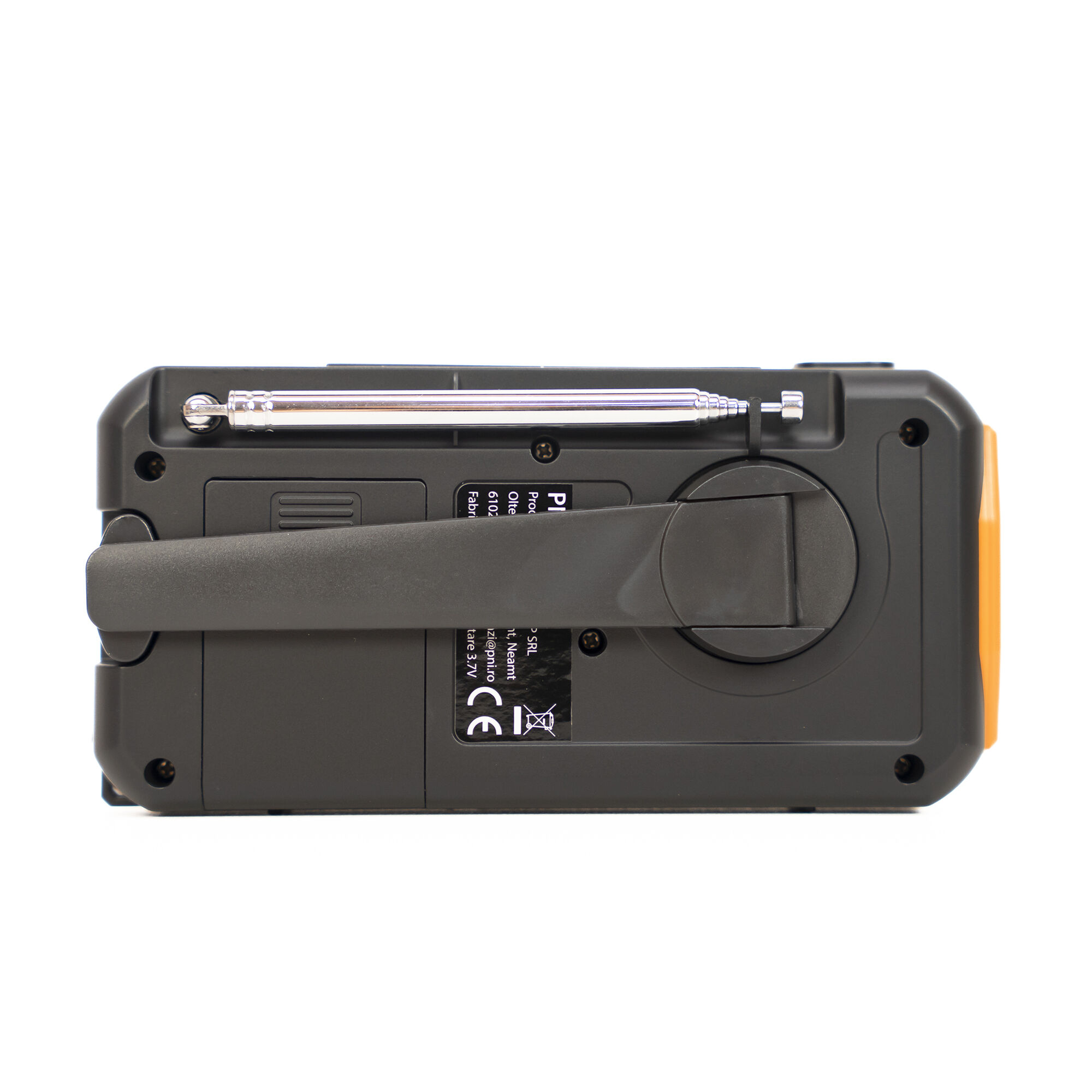 PNI DYN300 Ραδιόφωνο με Ηλιακή/Χειροκίνητη Φόρτιση, Φακό, Powerbank & SOS – Πορτοκαλί - Image 9