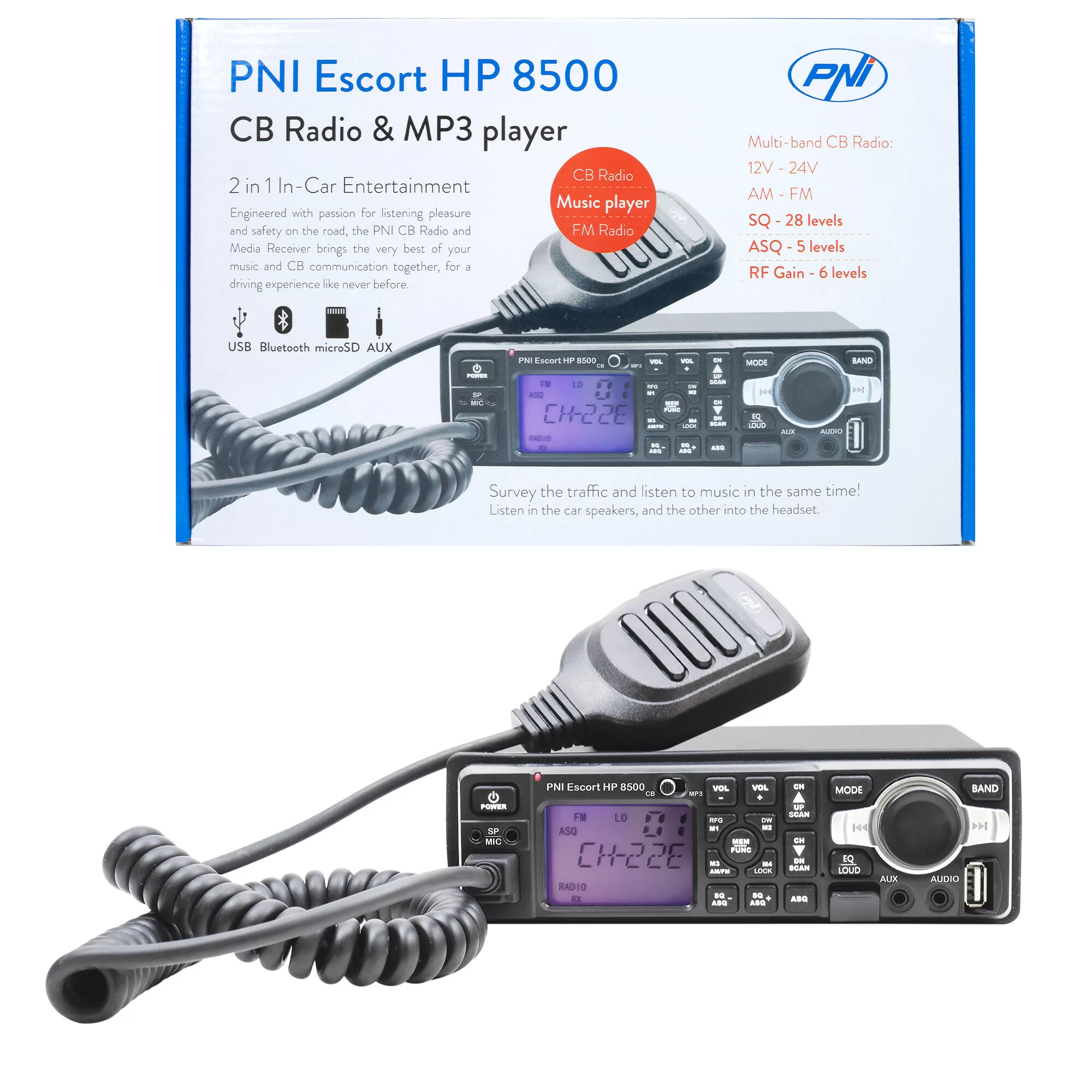 PNI Escort HP 8500 Πομποδέκτης CB με ραδιόφωνο FM + MP3 10 PNI Escort HP 8500 Πομποδέκτης CB με ραδιόφωνο FM + MP3 - Image 8