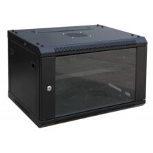 RACK01 KΑΜΠΙΝΑ ΕΠΙΤΟΙΧΙΑ ΜΕ ΓΥΑΛΙΝΗ ΠΟΡΤΑ 19'' 4U (600X450X280) ΠΕΡΙΛΑΜΒΑΝΕΤΑΙ ΡΑΦΙ SHELVES 45