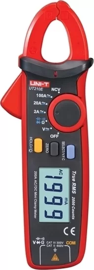 Uni-T Αμπεροτσιμπίδα Ψηφιακή 100A AC UT210E True RMS με Ακροδέκτες