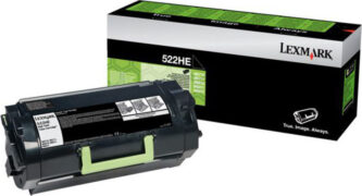 Lexmark 522HE Γνήσιο Toner Laser Εκτυπωτή Μαύρο High Yield 25000 Σελίδων (52D2H0E)