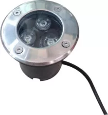 Tele Φωτιστικό Προβολάκι LED Εξωτερικού Χώρου 1W IP65 Ασημί