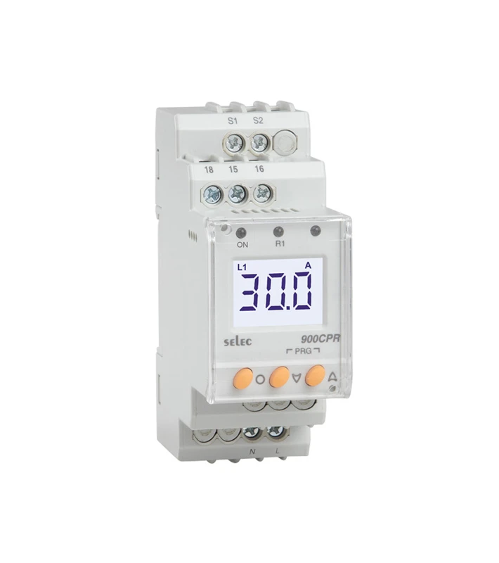 ΕΠΙΤΗΡΗΤΗΣ ΕΝΤΑΣΗΣ ΡΑΓΑΣ 1Φ ΜΕΣΩ ΜΕΤΑΣΧΗΜΑΤΙΣΤΗ 1200/5Α LCD 900CPR-1-BL-U SELEC