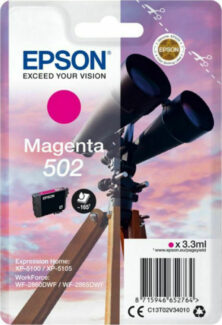 Epson 502 Γνήσιο Μελάνι Εκτυπωτή InkJet Ματζέντα (C13T02V34010)
