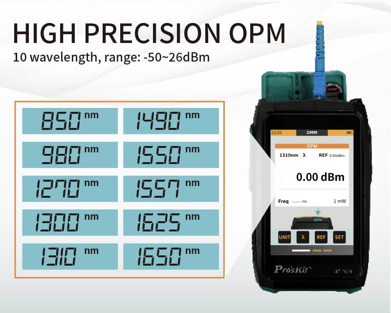 PROSKIT mini OTDR tester καλωδίων οπτικής ίνας MT-7620 με οθόνη αφής - Image 11