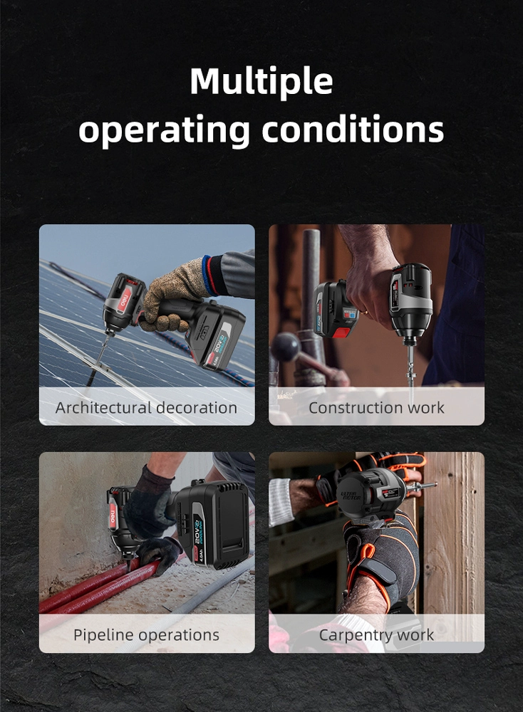 DELI παλμικό κατσαβίδι μπαταρίας DE-QZ20-1D2, Brushless, 20V, 2x 2Ah, 200N.m - Image 6