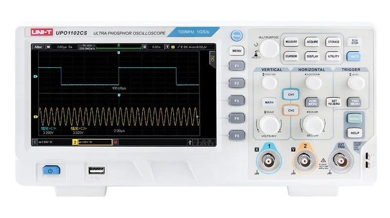 UNI-T ψηφιακός παλμογράφος πάγκου UPO1102CS, 2 καναλιών, 100MHz - Image 3