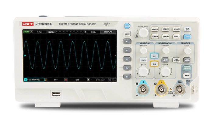 UNI-T ψηφιακός παλμογράφος πάγκου UTD2102CEX+, 2 καναλιών, 100MHz - Image 2