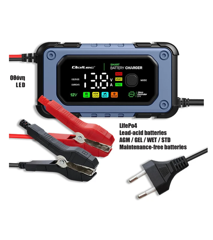 ΦΟΡΤΙΣΤΗΣ ΣΥΝΤΗΡΗΤΗΣ ΜΠΑΤΑΡΙΩΝ 12V 7A 52486 QTC - Image 2