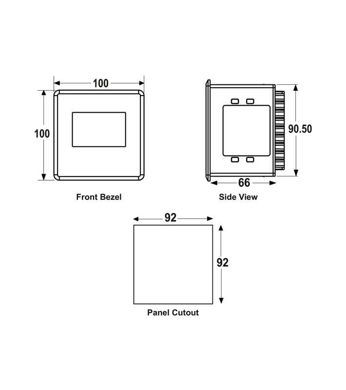 ΕΛΕΓΚΤΗΣ ΘΕΡΜΟΚΡΑΣΙΑΣ ΥΓΡΑΣΙΑΣ ΠΙΝΑΚΟΣ ΨΗΦΙΑΚΟΣ 96X96 2NO+2AL+RS-485 HTC307 SELEC - Image 2