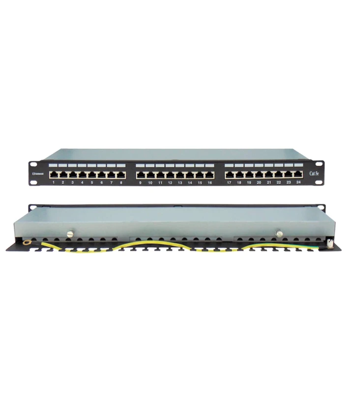 PATCH PANEL CAT5e FTP 24P 19" 1U ΜΕ ΟΔΗΓΟ ΚΑΛΩΔΙΩΝ SAFEWELL