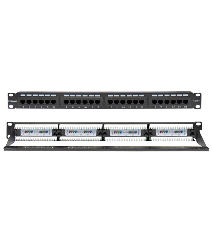 PATCH PANEL CAT5e UTP 24P 19" 1U ΜΕ ΟΔΗΓΟ ΚΑΛΩΔΙΩΝ SAFEWELL