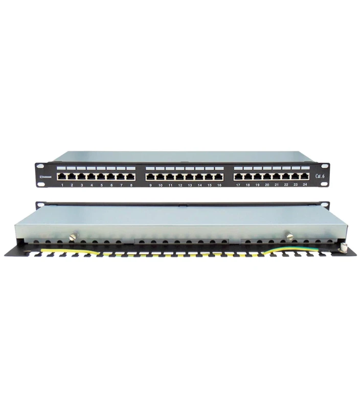 PATCH PANEL CAT6 FTP 24P 19" 1U ΜΕ ΟΔΗΓΟ ΚΑΛΩΔΙΩΝ SAFEWELL