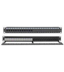 PATCH PANEL CAT6 UTP 12P 19" 1U ΜΕ ΟΔΗΓΟ ΚΑΛΩΔΙΩΝ SAFEWELL