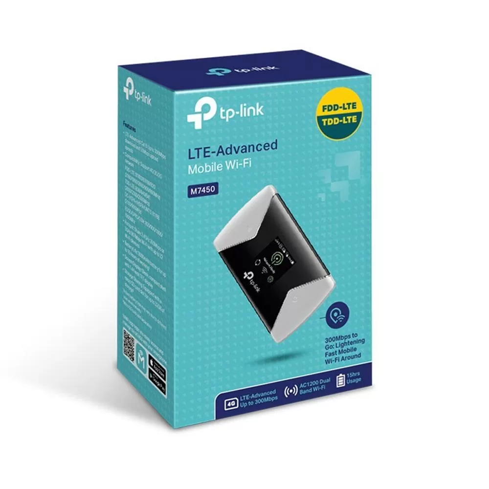 TP-LINK Router M7450 4G LTE Dual Band Advanced Mobile WiFi 300Mbps (M7450) (TPM7450) 5 TP-LINK Router M7450 4G LTE Dual Band Advanced Mobile WiFi 300Mbps (M7450) (TPM7450) - Image 3