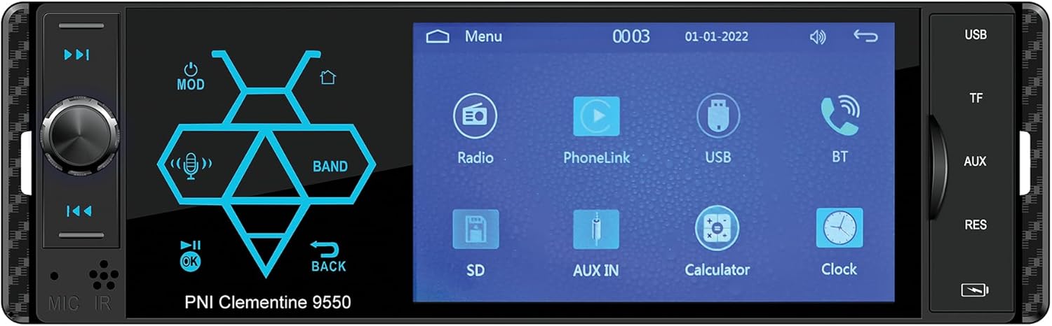PNI Clementine 9550 1 DIN Ηχοσύστημα Αυτοκινήτου με Οθόνη και CarPlay
