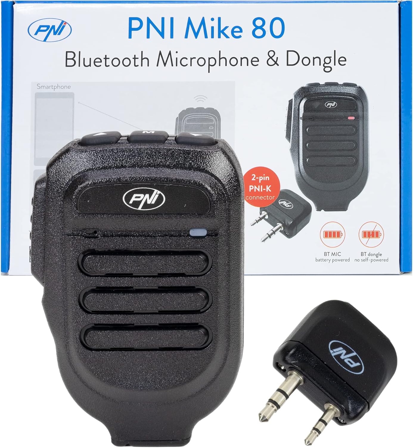 PNI Mike 80 Ασύρματο Μικρόφωνο CB & Bluetooth Dongle Dual Channel (2-Pin Kenwood) 3 PNI Mike 80 Ασύρματο Μικρόφωνο CB & Bluetooth Dongle Dual Channel (2-Pin Kenwood) - Image 2