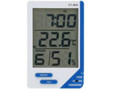 ΘΕΡΜΟΜΕΤΡΟ-ΥΓΡΟΜΕΤΡΟ ΨΗΦΙΑΚΟ ΜΕ ΗΜΕΡΟΜΗΝΙΑ & ΡΟΛΟΪ KT-908 CHR