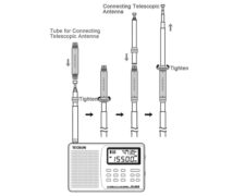 Tecsun AN-07 Επέκταση Τηλεσκοπικής Κεραίας για Βελτίωση Λήψης FM & SW 1
