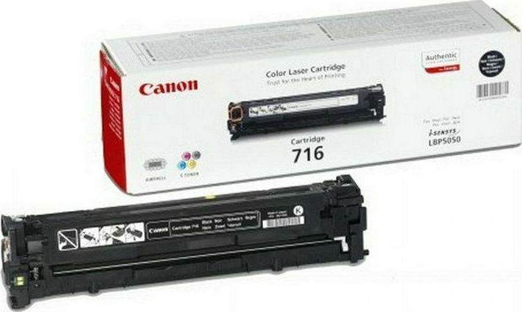 Canon 716 Γνήσιο Toner Laser Εκτυπωτή Μαύρο 2300 Σελίδων 1980B002