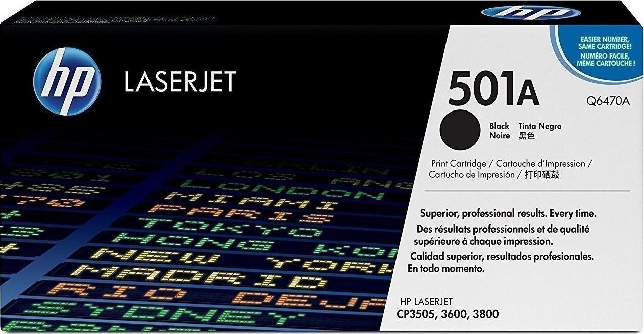 HP 501A Γνήσιο Toner Laser Εκτυπωτή Μαύρο 6000 Σελίδων Q6470A