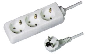 ΠΟΛΥΠΡΙΖΟ ΑΠΛΟ 3 ΘΕΣΕΩΝ 3X1.5 1.5m ΛΕΥΚΟ G03 BNG 2