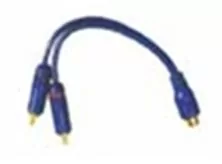 CR-881 Rca Y Αντάπτορας Θηλυκό σε 2 Αρσενικά Χρυσός