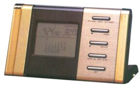 EX-192 G Ψηφιακό Ρολόι Γραφείου με Ημερομηνία και 3 Ξυπνητήρια Χρυσαφί 1