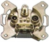 PL-51 Δορυφορική Πρίζα R/TV/SAT Χωνευτή Τερματική 1