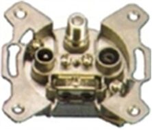 PL-51 Δορυφορική Πρίζα R/TV/SAT Χωνευτή Τερματική