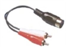 CR-167 Καλώδιο 2 Rca Αρσενικά σε 8 Pin Mini Din Αρσενικό 1.5m