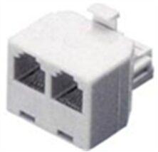 TA-1013W Τηλεφωνικός Διακλαδωτής Αρσενικό σε 2 Θηλυκά 6P4C Άσπρος