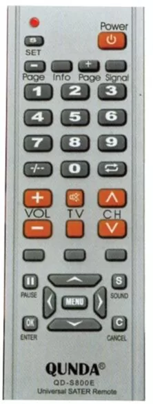 QD-S800E Universal Τηλεχειριστήριο για Δορυφορικούς Δέκτες