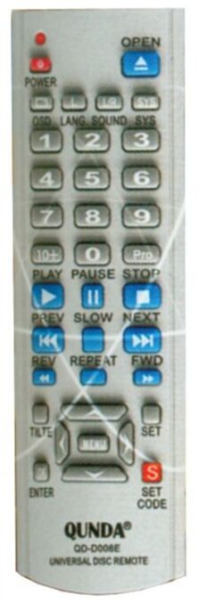 QD-D008E Universal Προγραμματιζόμενο Τηλεχειριστήριο για CD και DVD