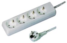 G04 Πολύπριζο Σούκο 4 Θέσεων με Καλώδιο 1.5m Λευκό