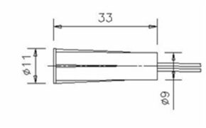 MC-35B Μαγνητική Επαφή Χωνευτή με Κλέμμα για Ξύλινα Κουφώματα 2