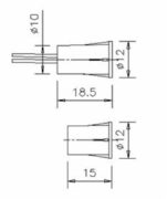 MC-33D Μαγνητική Επαφή Χωνευτή για Ξύλινα Κουφώματα 2
