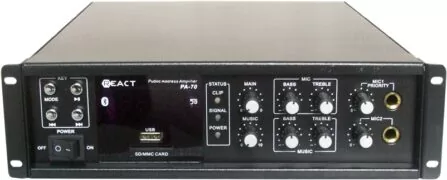 PA-70 Επαγγελματικός Ενισχυτής Ήχου 150W 100V με USB & Ραδιόφωνο 1
