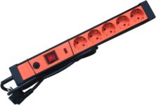 SL-G05MKGD Πορτοκαλί Πολύπριζο 5 Θέσεων 1.5m με Προστασία