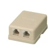 TA-1019A/K Τηλεφωνική Πρίζα Αυτοκόλλητη Κρεμ 1