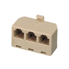 TA-1014K Τηλεφωνικός Διακλαδωτής Αρσενικό σε 3 Θηλυκά 6P4C Κρεμ