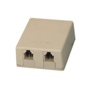 TA-1019K Τηλεφωνική Πρίζα Αυτοκόλλητη Κρεμ με 2 Πρίζες