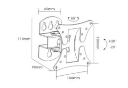 LCD-501 Βάση Τηλεόρασης 13-27" Αρθρωτή 2