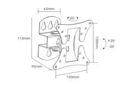LCD-501 Βάση Τηλεόρασης 13-27" Αρθρωτή 2