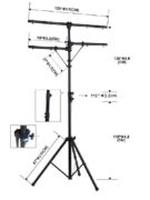 LST-50 Βάση Φωτιστικών Ρυθμιζόμενο Ύψος 50kg 2
