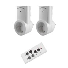 BHC-9938G(A)-2 Τηλεχειριζόμενη Πρίζα Σετ 2 Πριζών 2300W